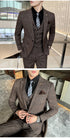 Elegant Single-Breasted Three-Piece Suit for Business, Weddings, and Best Man Attire - Comfortable British Style for Men